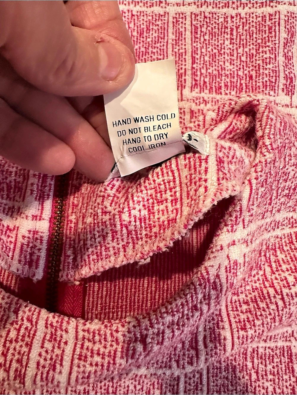 Gabby Checkered Mini Dress in Pink & White Size 12 - Picture 7 of 10